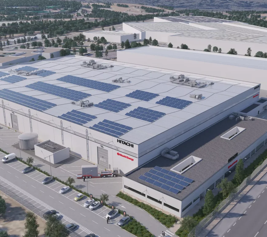 Visualization of Hitachi Energy's new factory in Zaragoza, Spain